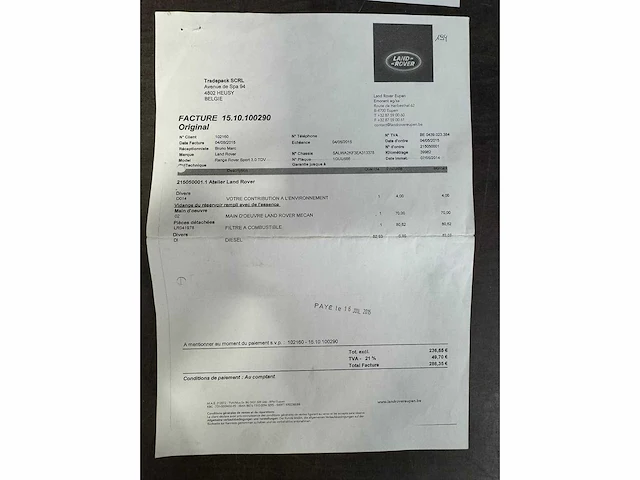 2013 - land rover - range rover sport - tdv6 - car - afbeelding 19 van  20