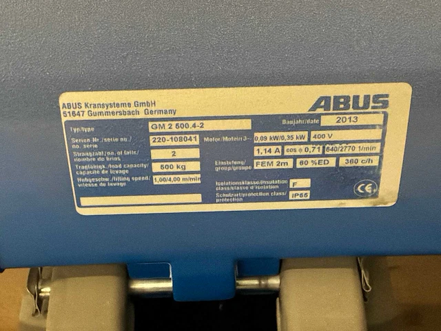2013 abus bovenloophalkraan speciale toepassing - afbeelding 11 van  12