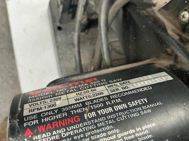 2013 alma 355d afkortcirkelzaagmachine - afbeelding 8 van  8