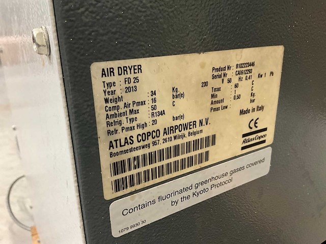 2013 atlas copco fd25 luchtdroger - afbeelding 7 van  7
