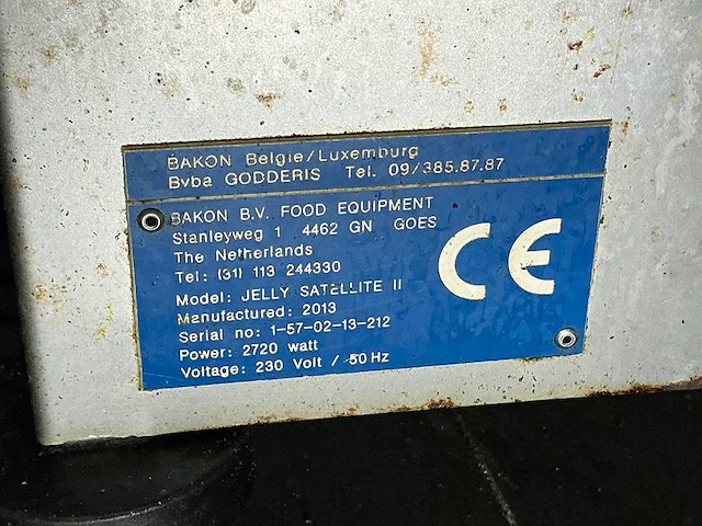 2013 bakon jelly satellite ii geleimachine - afbeelding 4 van  4