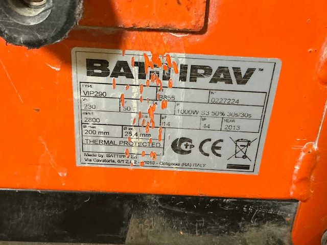 2013 battipav vip 290 tegelzaagmachine 900mm - afbeelding 6 van  7
