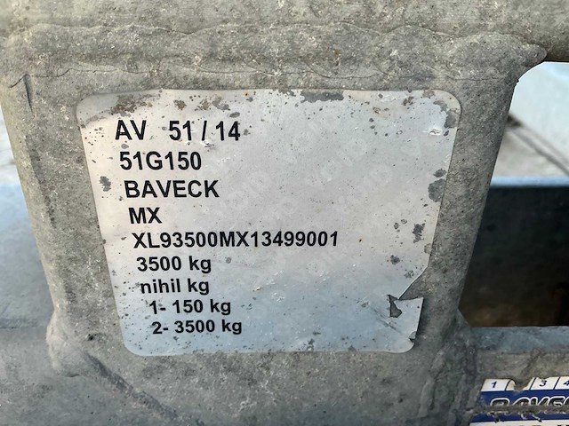 2013 baveck mx haspel aanhangwagen - afbeelding 7 van  18