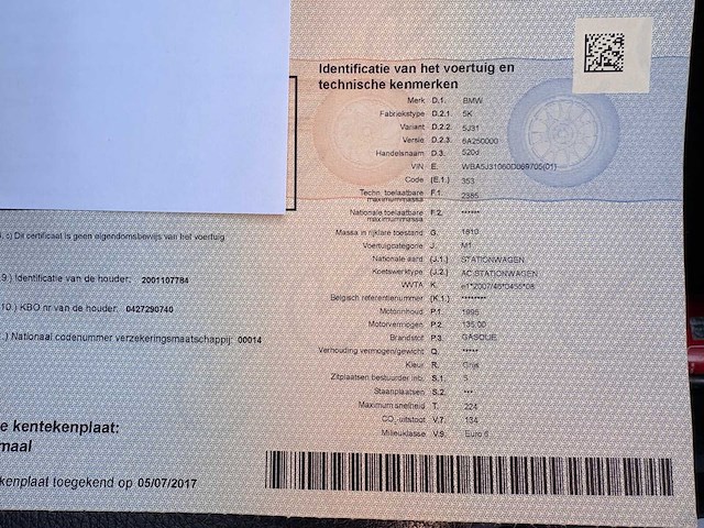 2013 bmw 520d personenauto - afbeelding 38 van  44