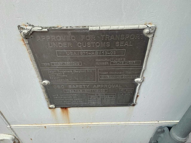 2013 cetem zeecontainer 20ft - afbeelding 2 van  10