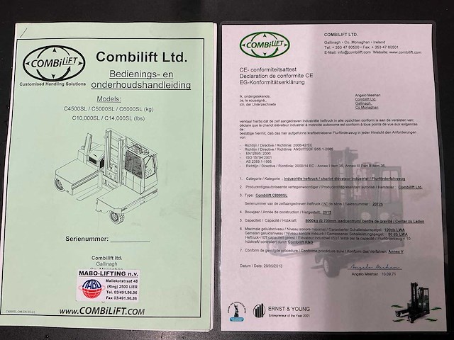 2013 combilift c8000sl zijlader - afbeelding 10 van  18