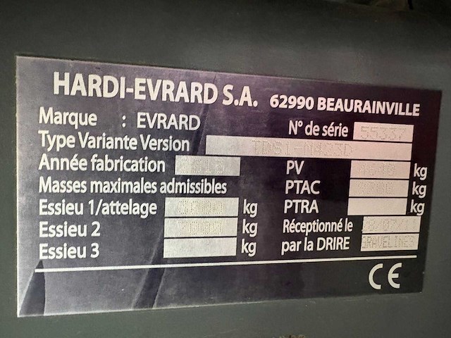 2013 evrard meteor 4200 veldspuit - afbeelding 17 van  20