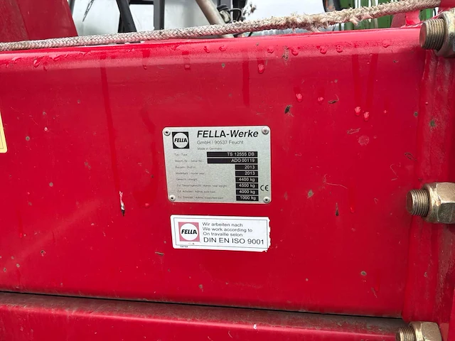 2013 fella ts 12555 db landbouw divers - oogstmachine - landbouw roterende hark - afbeelding 1 van  16