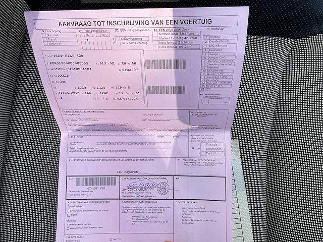 2013 fiat 500 cabrio personenauto - afbeelding 24 van  30
