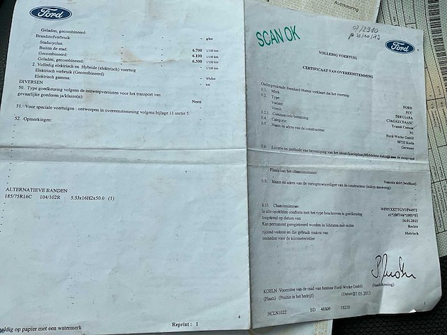 2013 ford transit custom lichte vrachtwagen - afbeelding 21 van  30