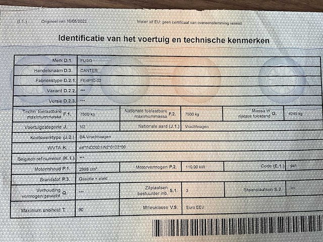 2013 fuso canter - hybride - airco - hydraulische laadklep - automaat - afbeelding 25 van  31