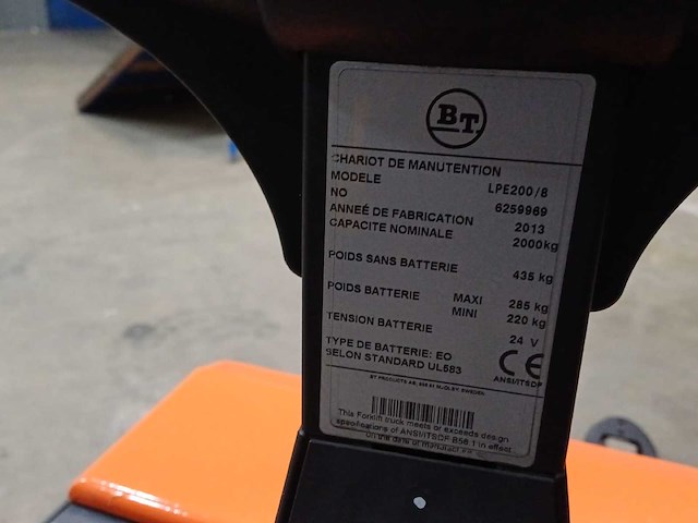 2013 hawker lpe200/b elektrische pallettrucks - afbeelding 2 van  4