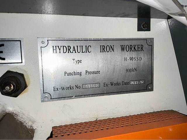 2013 hydraulic iron worker h-90ssd pons- en knipmachine - afbeelding 3 van  11