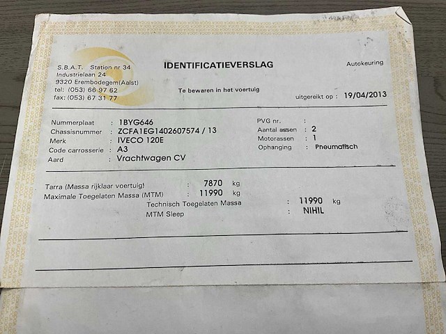 2013 iveco eurocargo koelwagen - hydraulische laadklep - automaat - afbeelding 39 van  48