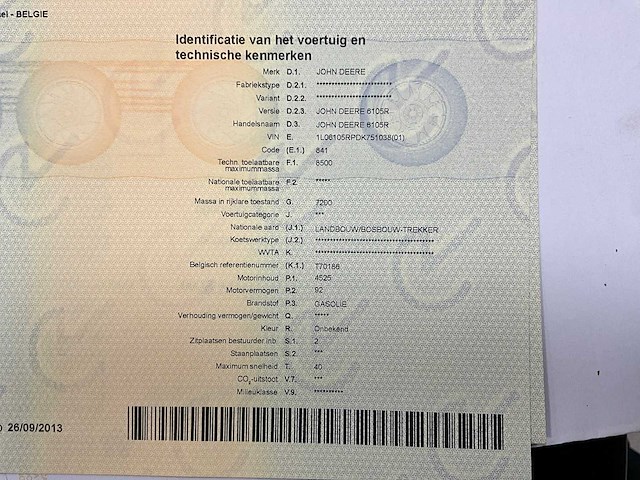 2013 john deere 6105r vierwielaangedreven landbouwtractor - afbeelding 7 van  29