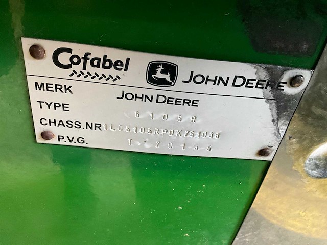 2013 john deere 6105r vierwielaangedreven landbouwtractor - afbeelding 15 van  29