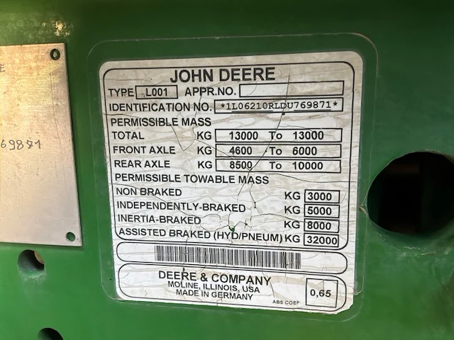 2013 john deere 6210r vierwielaangedreven landbouwtractor - afbeelding 27 van  34