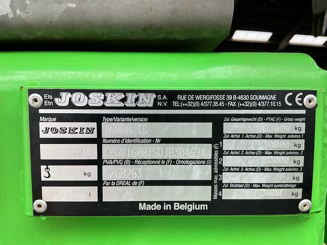 2013 joskin 16000 ts akker- en graslandbemester - afbeelding 25 van  42