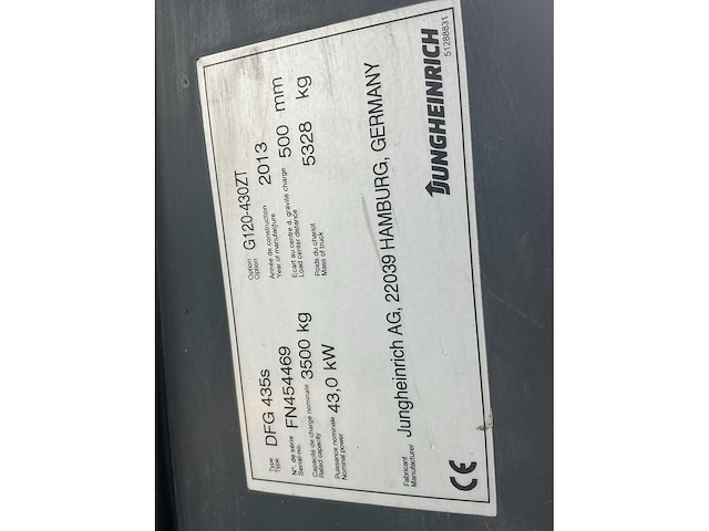 2013 jungheinrich dfg435s vorkheftruck - afbeelding 9 van  65