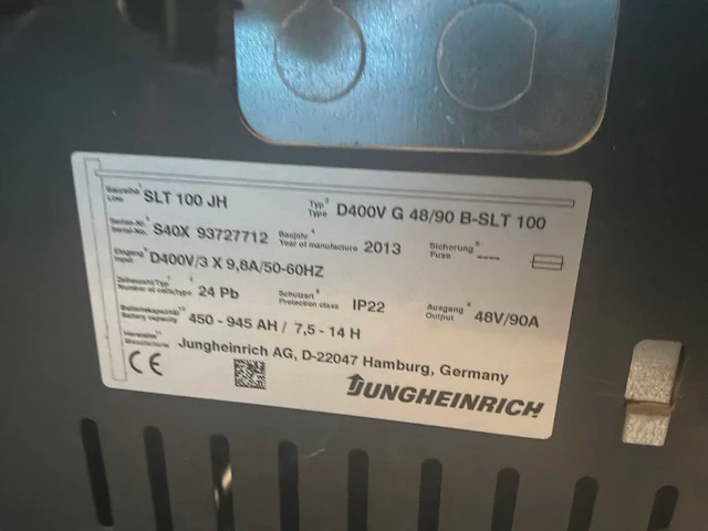 2013 jungheinrich slt100 acculader 48v - afbeelding 4 van  4
