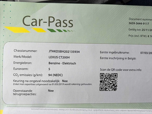 2013 lexus ct200h hybride personenauto - afbeelding 48 van  49
