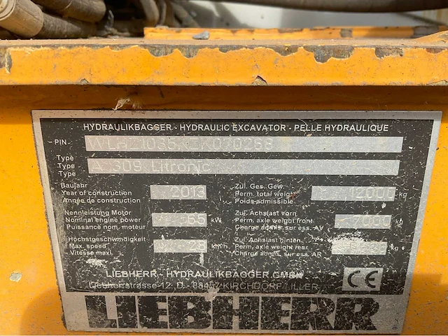 2013 liebherr a 309 litronic wielgraafmachine - afbeelding 24 van  31