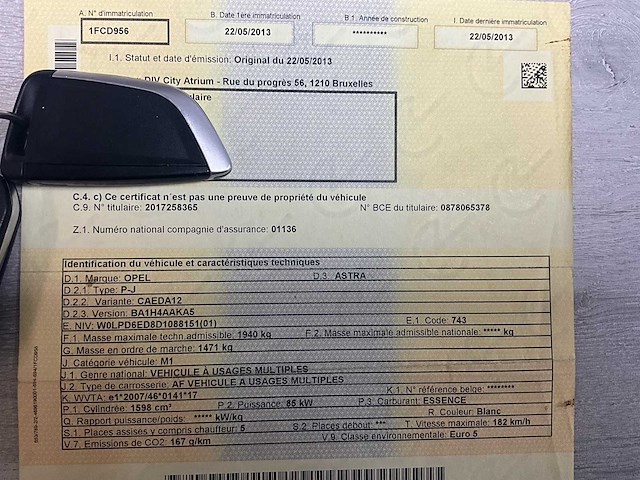2013 opel astra - automaat - airco - afbeelding 59 van  60