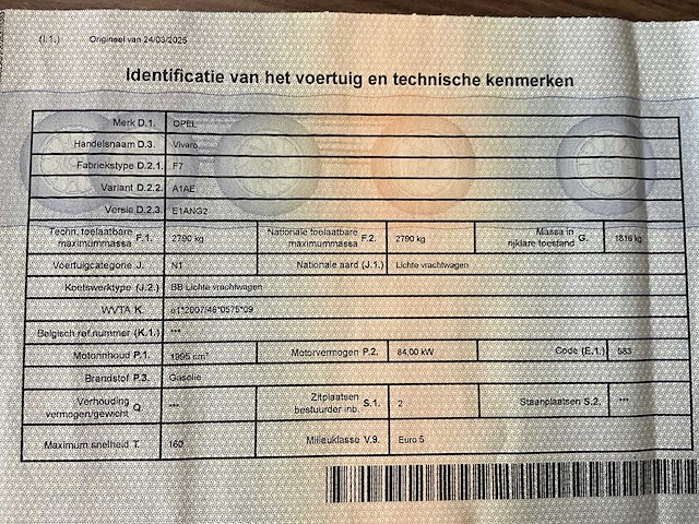 2013 opel vivaro lichte vracht - ingericht - afbeelding 43 van  47