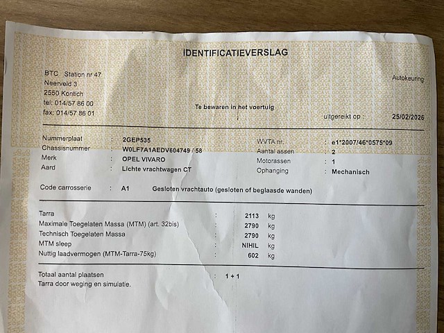 2013 opel vivaro lichte vracht - ingericht - afbeelding 7 van  10