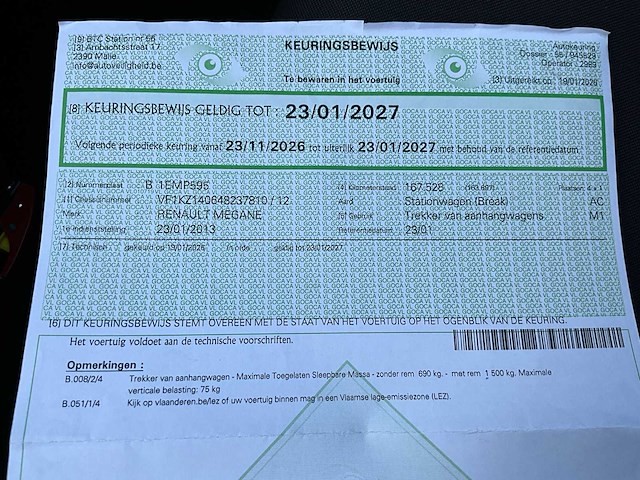 2013 renault megane stationwagen - trekhaak - airco - afbeelding 50 van  59