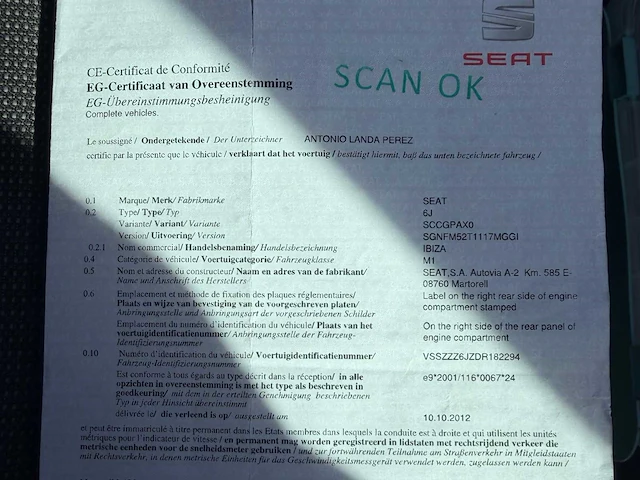 2013 seat ibiza - sc 1.2 benzine 70 pk - airco - afbeelding 29 van  35