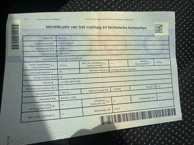 2013 toyota auris hybride personenauto - afbeelding 34 van  47