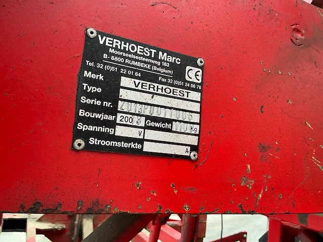 2013 verhoest preiponsmachine 5 rij - afbeelding 3 van  14