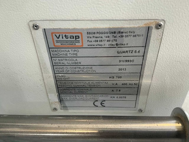 2013 vitap quartz 5.6 kantenlijmmachines - afbeelding 4 van  4