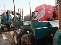 2013 volvo fmfh e5 vrachtwagen met aanhangwagen voor houttransport boomstammen bulktransport met jonsered 2190 laadkraan - afbeelding 6 van  27