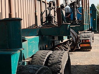 2013 volvo fmfh e5 vrachtwagen met aanhangwagen voor houttransport boomstammen bulktransport met jonsered 2190 laadkraan - afbeelding 7 van  27