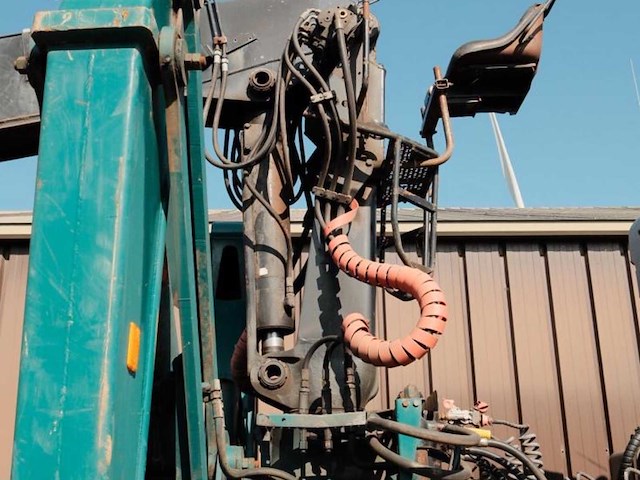 2013 volvo fmfh e5 vrachtwagen met aanhangwagen voor houttransport boomstammen bulktransport met jonsered 2190 laadkraan - afbeelding 11 van  27