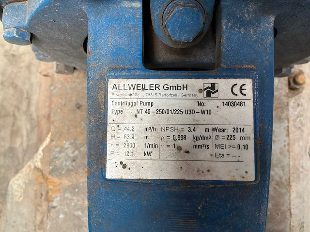 2014 allweiler gmbh nt40 centrifugaalpomp - afbeelding 8 van  12
