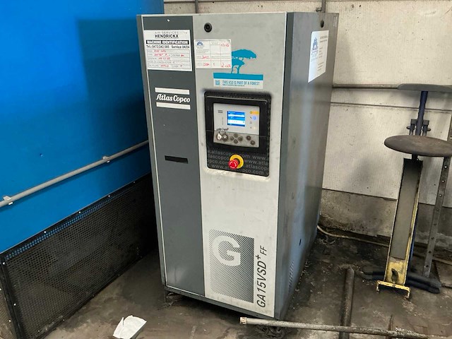 2014 atlas copco ga15vsd+ff schroefcompressor - afbeelding 1 van  8