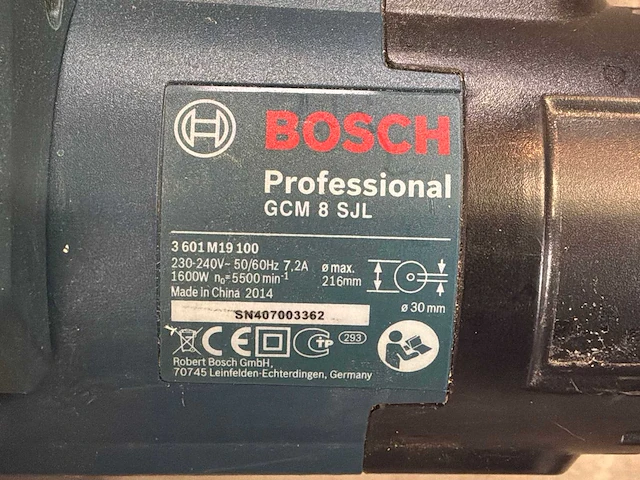 2014 bosch gcm 8 sjl telescoop-/afkortzaag - afbeelding 3 van  6