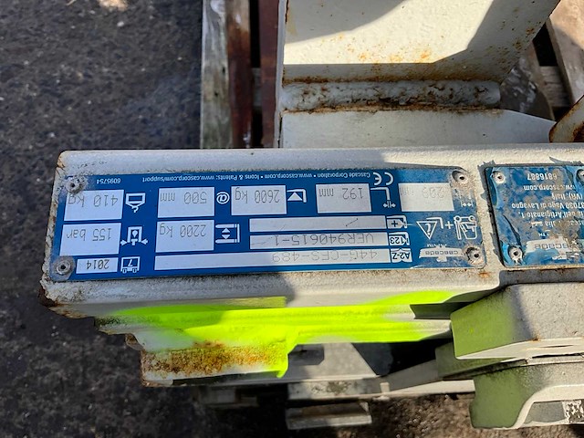 2014 cascade 44g-cfs-489 hydraulische vorkenklem (ver940615-1) - afbeelding 7 van  7