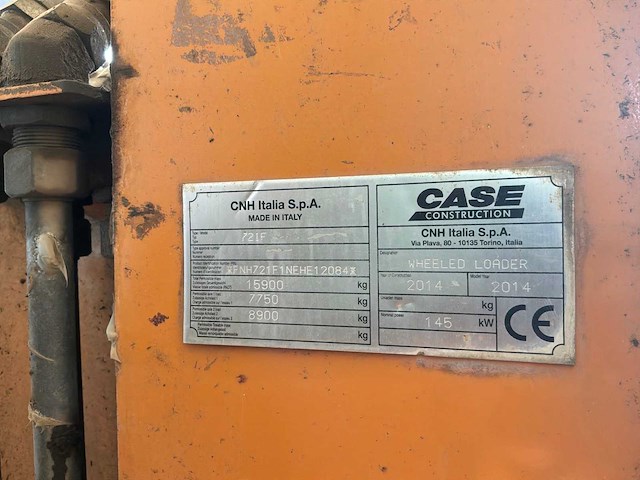 2014 case 721f wiellader - afbeelding 25 van  25