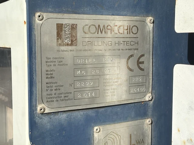 2014 comacchio mc28 ht multifunctionele grondboormachine - afbeelding 48 van  61