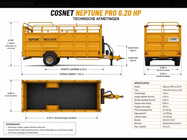 2014 cosnet neptune pro 6.20 hp veeaanhangwagen - afbeelding 21 van  24