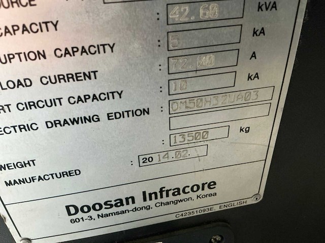 2014 doosan dnm 750 cnc-bewerkingscentrum - afbeelding 7 van  17