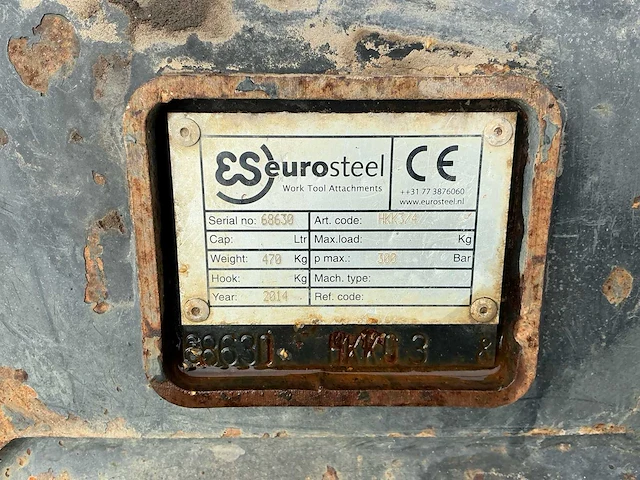 2014 eurosteel hkk3/4 graafbak / kantelstuk (2x) - afbeelding 4 van  5