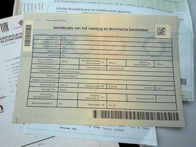 2014 fiat doblo lichte vrachtwagen - afbeelding 8 van  17