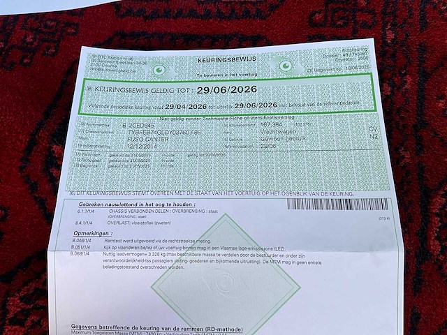 2014 fuso canter vrachtwagen - afbeelding 29 van  36