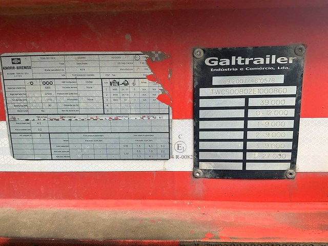 2014 galtrailer bspm3 oplegger kipper - afbeelding 12 van  17