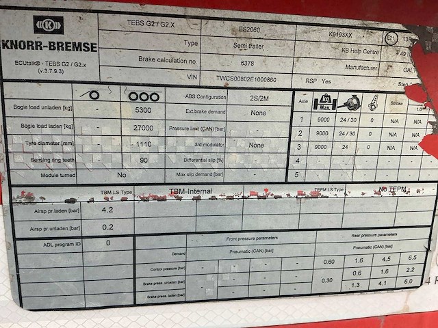 2014 galtrailer bspm3 oplegger kipper - afbeelding 13 van  17